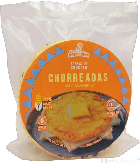 Empaque de Chorreadas estilo colombiano La Antioqueña