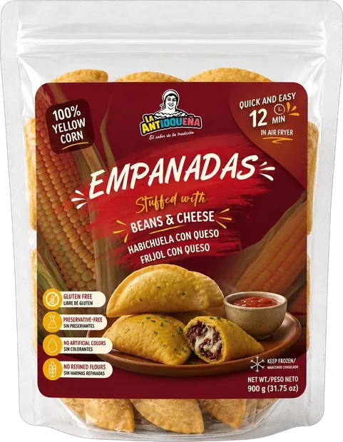Empaque de Empanadas de frijol con queso La Antioqueña