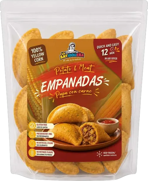 Empaque de Empanadas de papa con carne La Antioqueña